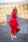 Dlouhé dámské šaty Melrose-Červené